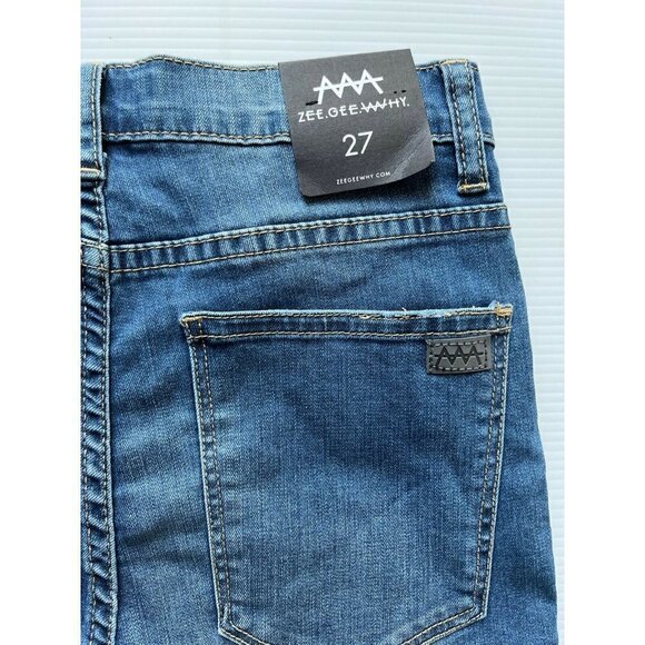Nasty Gal Zee Gee Womens Blue Denim Why Ribwarmer 5 Pockets Mini Shorts Size 27 - Picture 10 of 12